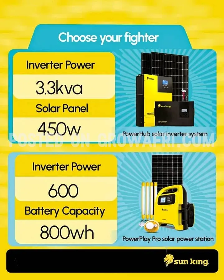 Sun king solar system and inverter 