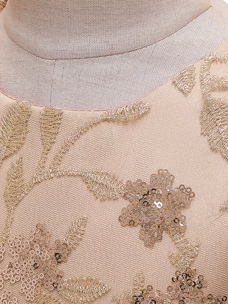 Elegant Girls Sleeveless Gown with Butterfly Bow