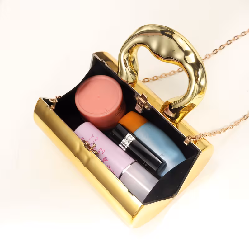 2025 New Golden Acrylic Round Bag