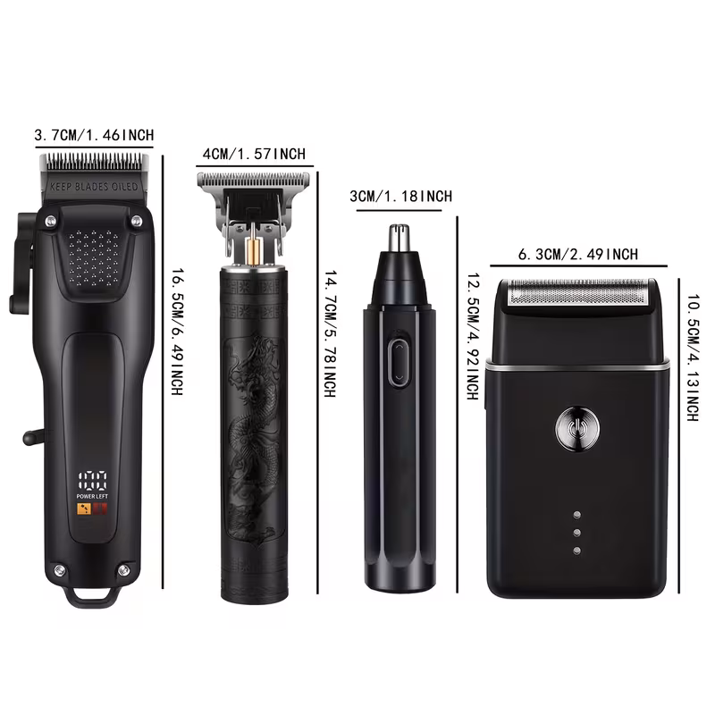 4pcs Men'S Grooming Kit clipper
