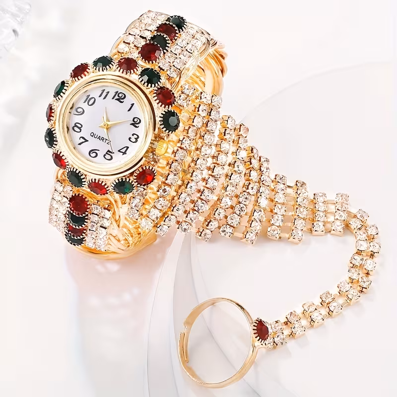 Elegant Quartz Wrist Watch for Women with Round Zinc Alloy