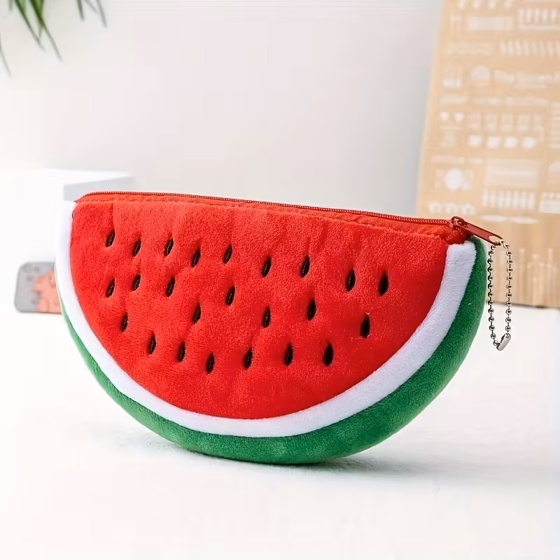 Cartoon Fruit Plush Change Bag