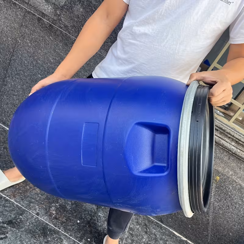 125L Heavy-Duty PVC Drum/Double Ring &amp; Lid/Durable
