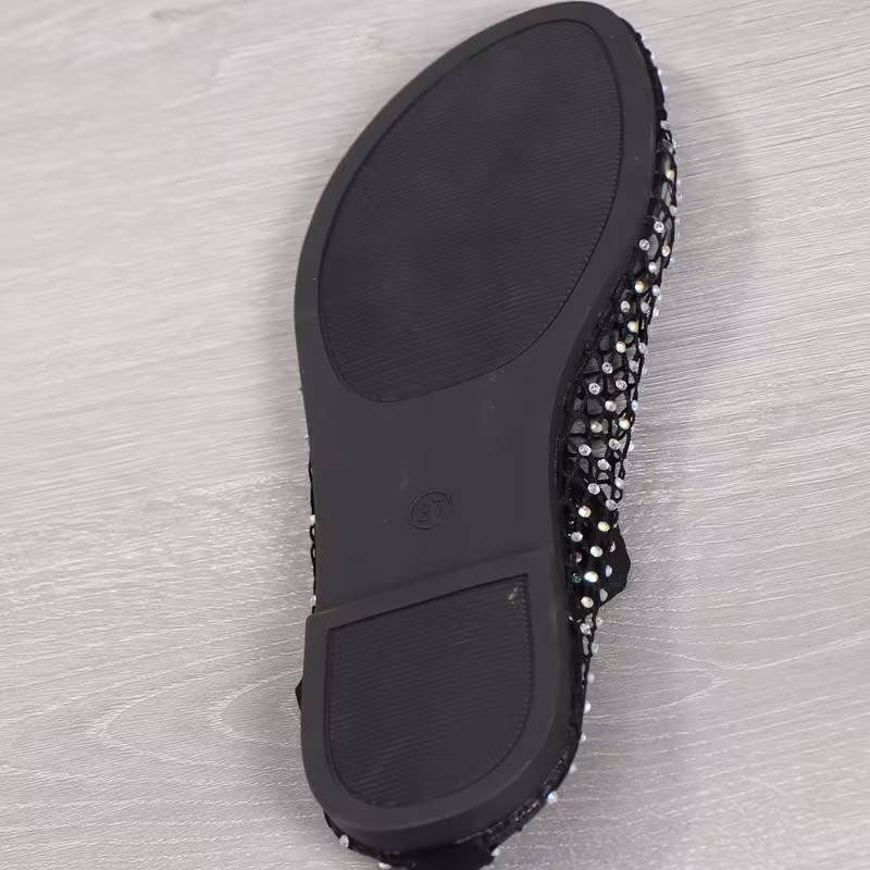 Women's Solid Color Glitter Sandals.